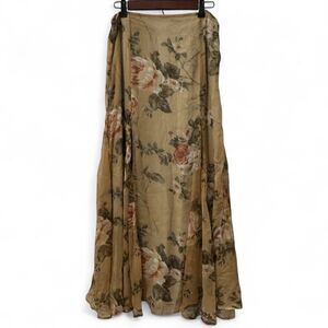 Vintage Womens Soft Surroundings Floral Maxi Skirt M Whimsigoth Y2K Cottagecore